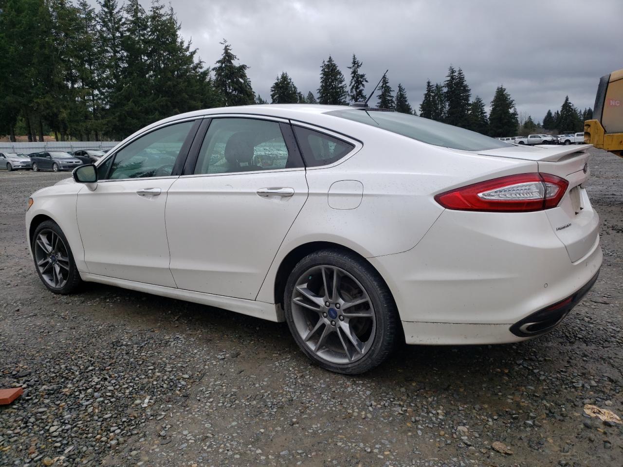 2014 Ford Fusion VIN 3FA6P0K99ER393740 Copart auction photo, side / rear end damage thumbnail 2