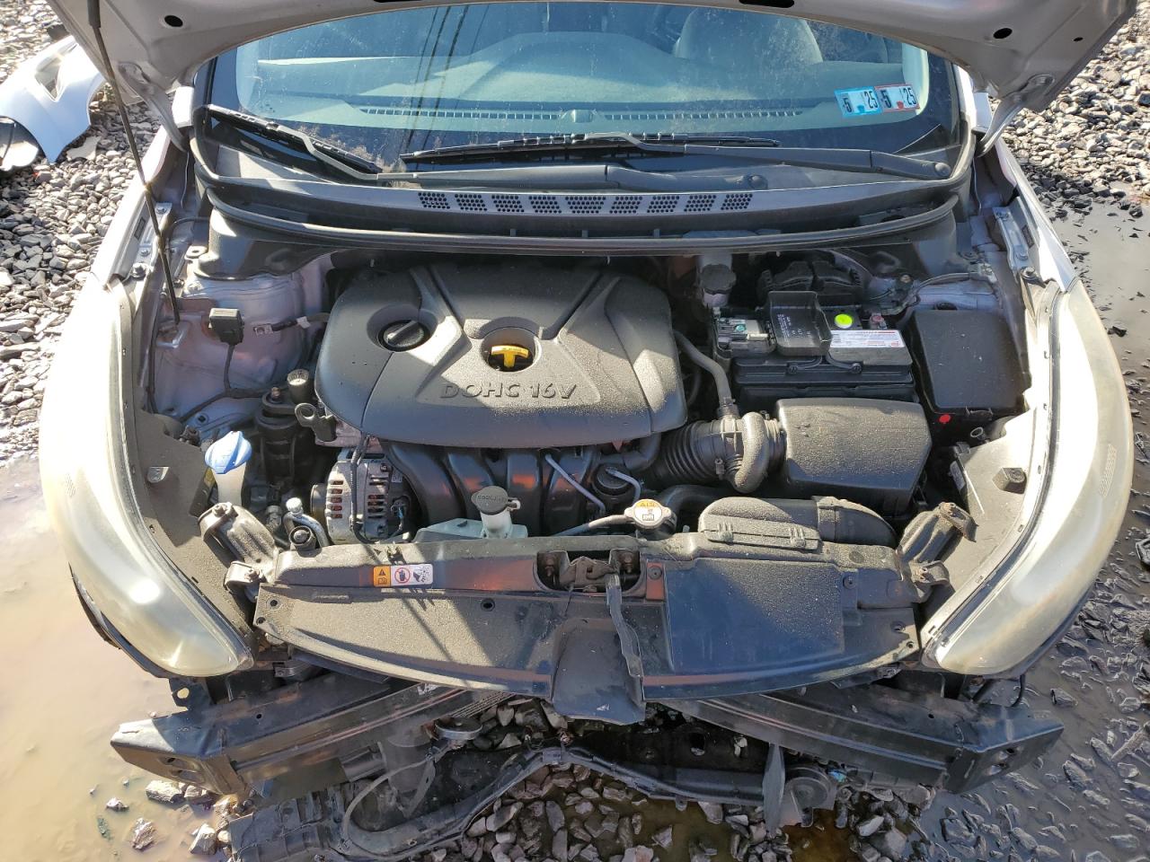 2016 Hyundai Elantra VIN 5NPDH4AE7GH693836 Copart auction photo, front end damage thumbnail 11