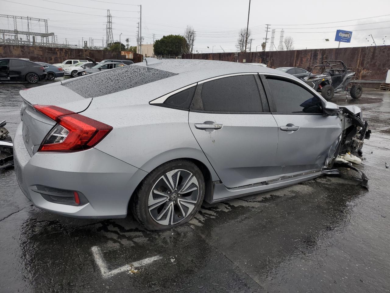 2018 Honda Civic VIN JHMFC1F38JX042920 Copart auction photo, front end / side damage thumbnail 3