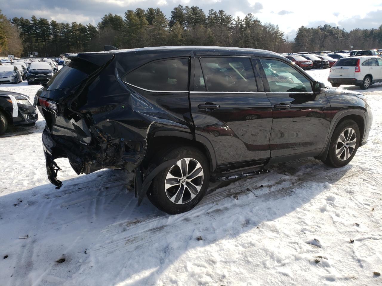 2021 Toyota Highlander VIN 5TDGZRBH4MS544497 Copart auction photo, rear end damage thumbnail 3