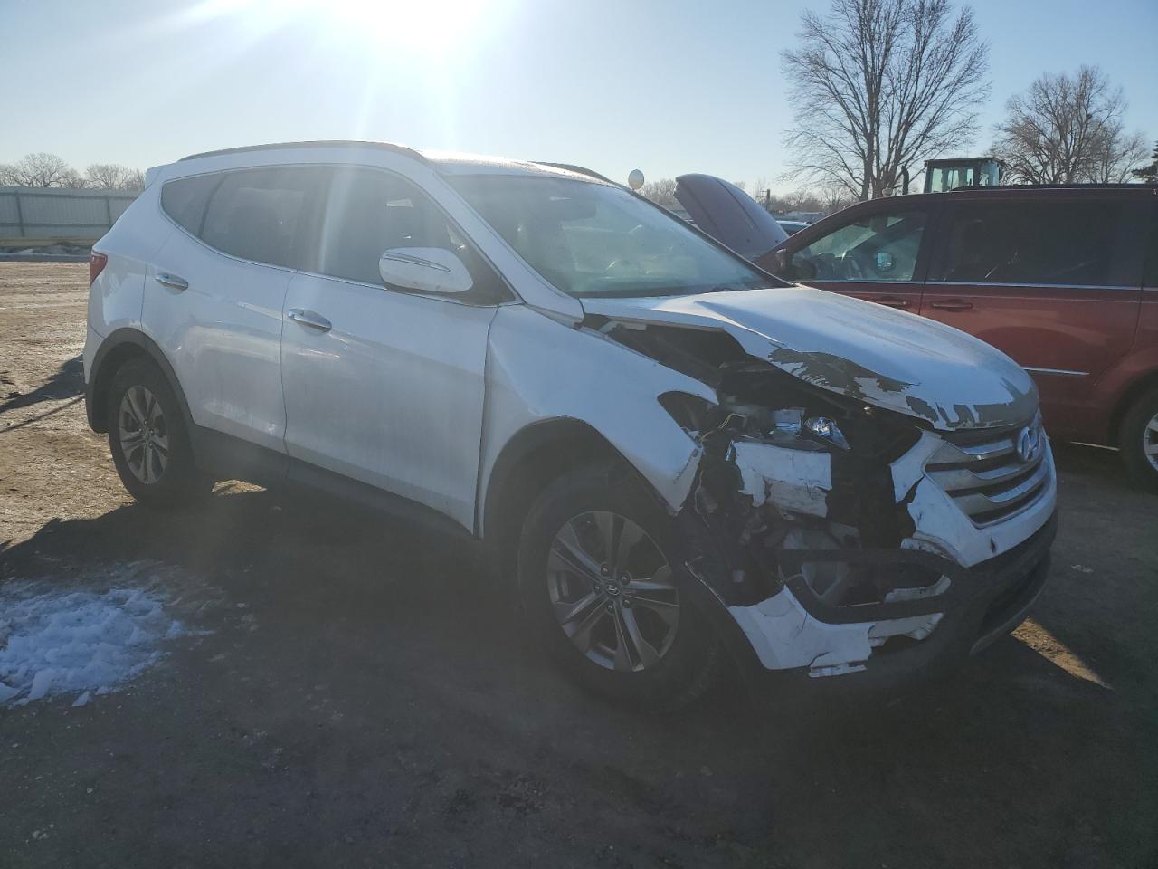 2014 Hyundai Santa Fe VIN 5XYZU3LB1EG228844 Copart auction photo, all over damage thumbnail 4