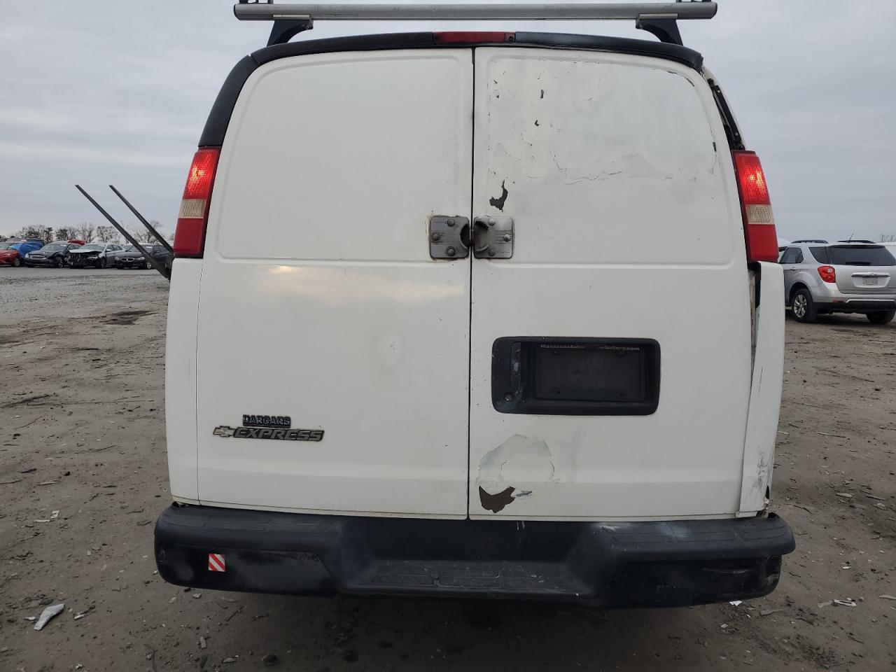 2010 Chevrolet Express VIN 1GCUGADX9A1172100 Copart auction photo, front end / side damage thumbnail 6