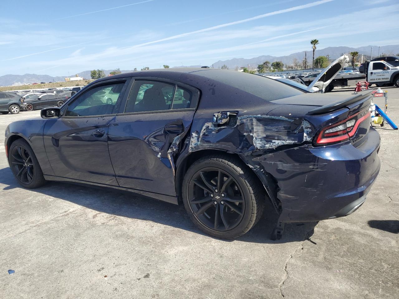 2017 Dodge Charger VIN 2C3CDXBG8HH525338 Copart auction photo, side / rear end damage thumbnail 2