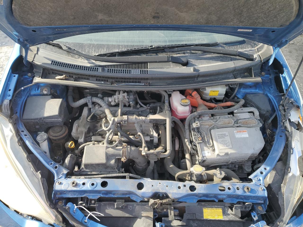 2013 Toyota Prius VIN JTDKDTB32D1552363 Copart auction photo, front end damage thumbnail 11