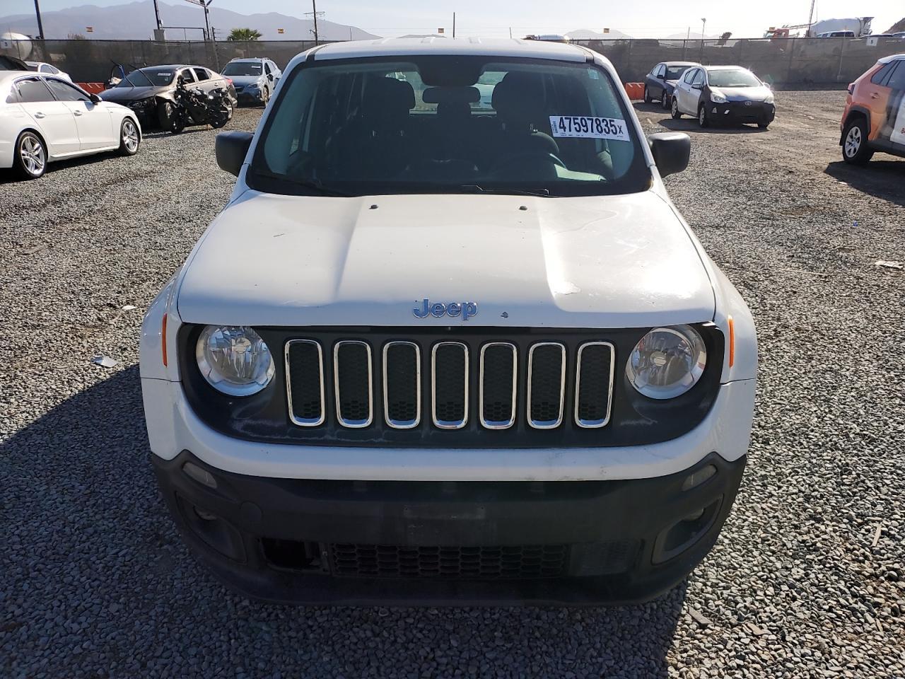 2016 Jeep Renegade VIN ZACCJAAT5GPE19264 Copart auction photo, rear end / front end damage thumbnail 5