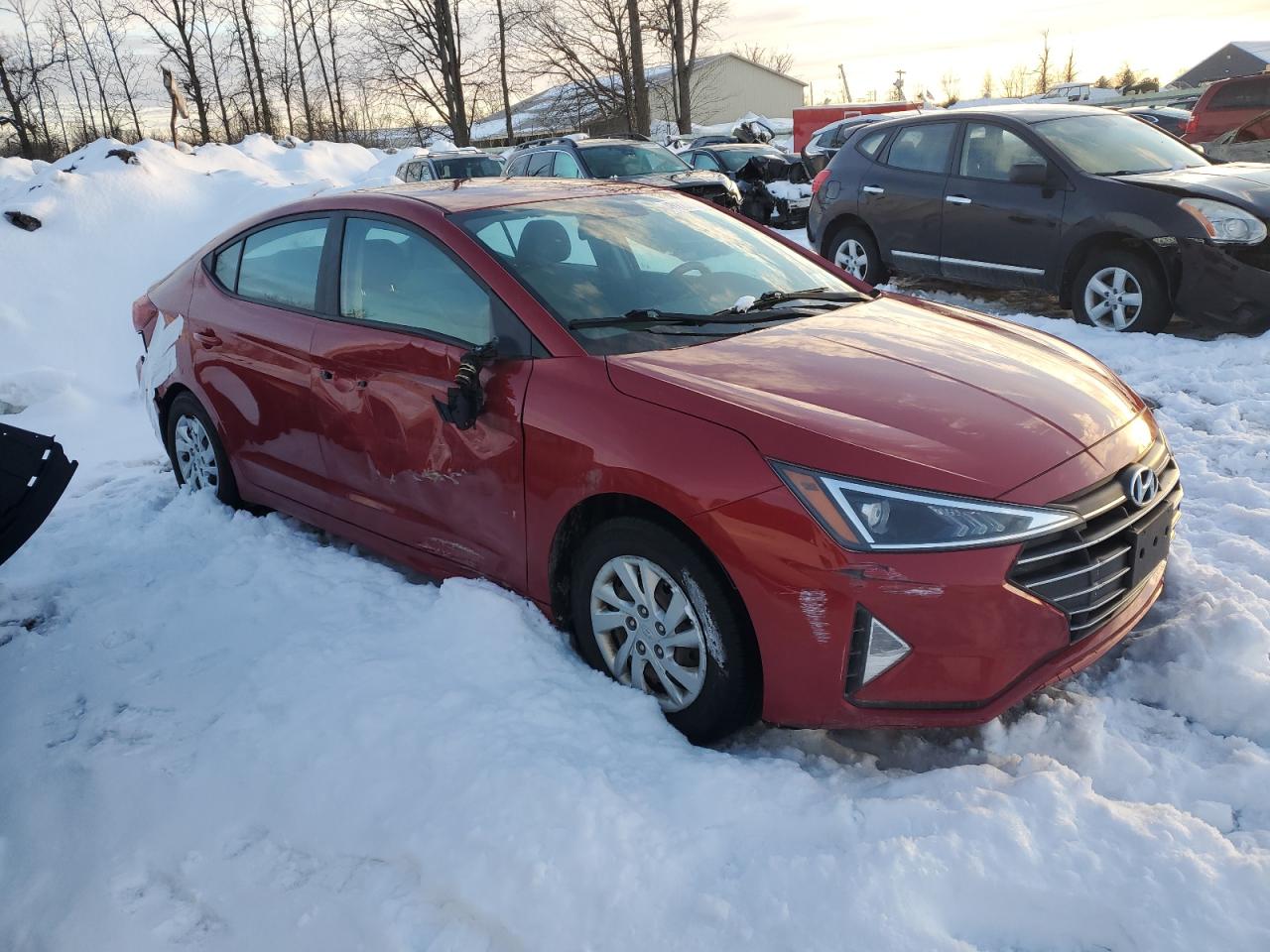 2019 Hyundai Elantra VIN 5NPD74LF7KH453848 Copart auction photo, all over / vandalism damage thumbnail 4