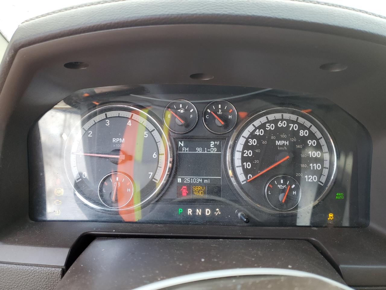 2009 Dodge RAM VIN 1D3HV13TX9J505316 Copart auction photo, front end / rear end damage thumbnail 9