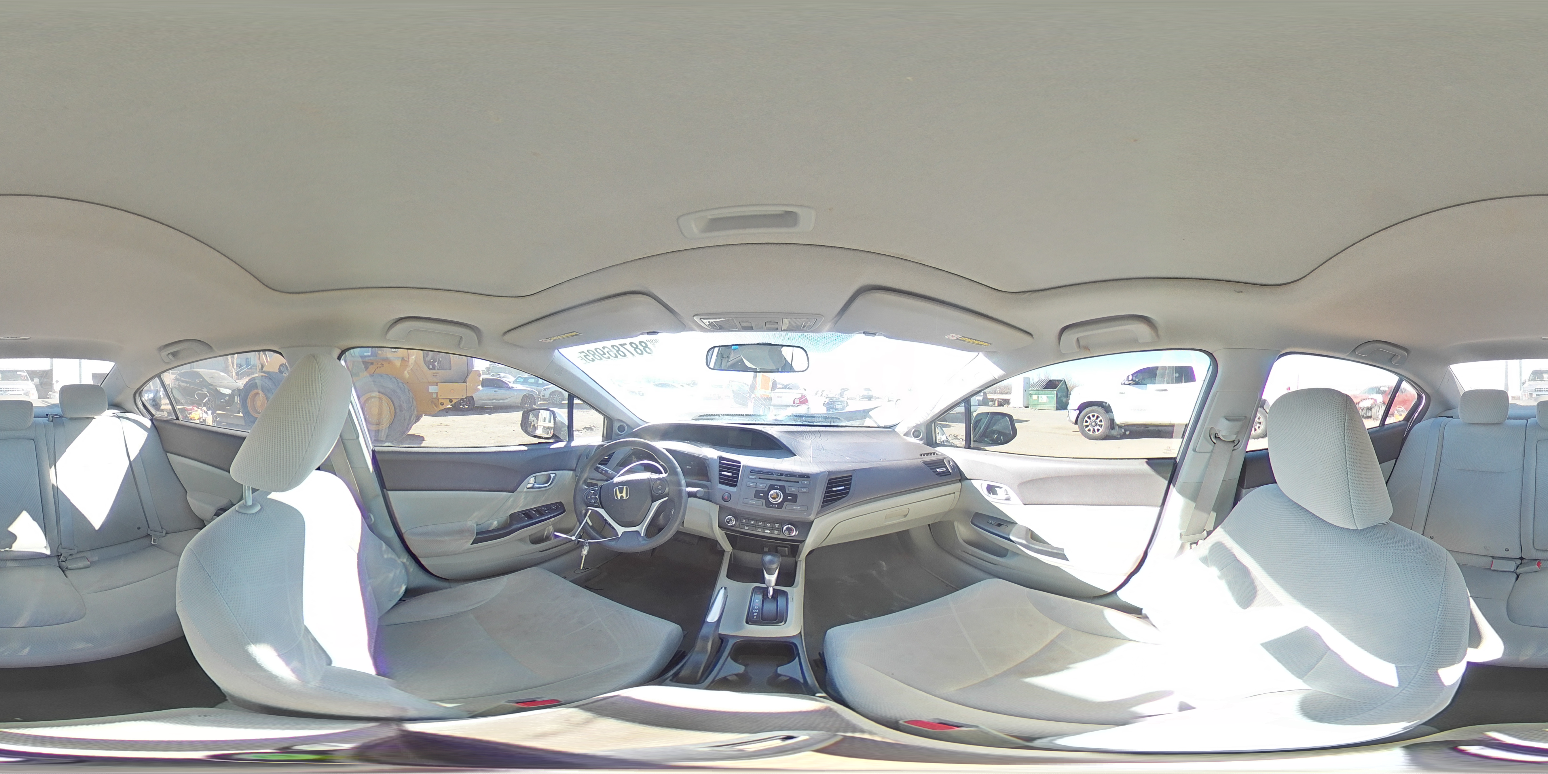 2012 Honda Civic VIN 2HGFB2F80CH335919 Copart auction photo, frame damage / front end damage thumbnail 12