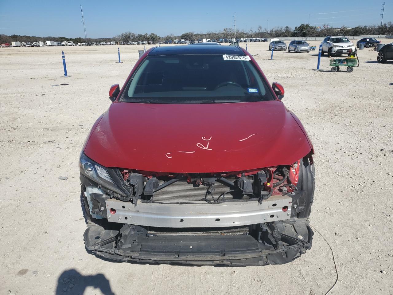 2021 Toyota Camry VIN 4T1K61AK3MU424490 Copart auction photo, rear end / front end damage thumbnail 5