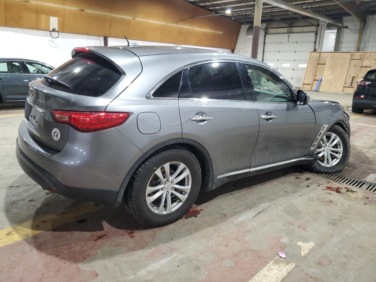 2017 Infiniti QX70 VIN JN8CS1MU2HM142630 Copart auction photo, front end / undercarriage damage thumbnail 3