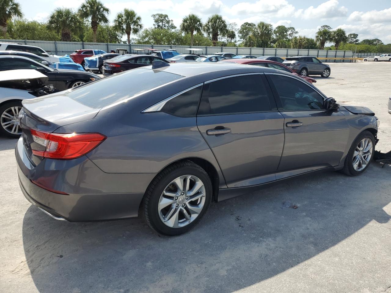 2018 Honda Accord VIN 1HGCV1F14JA242095 Copart auction photo, front end / hail damage thumbnail 3