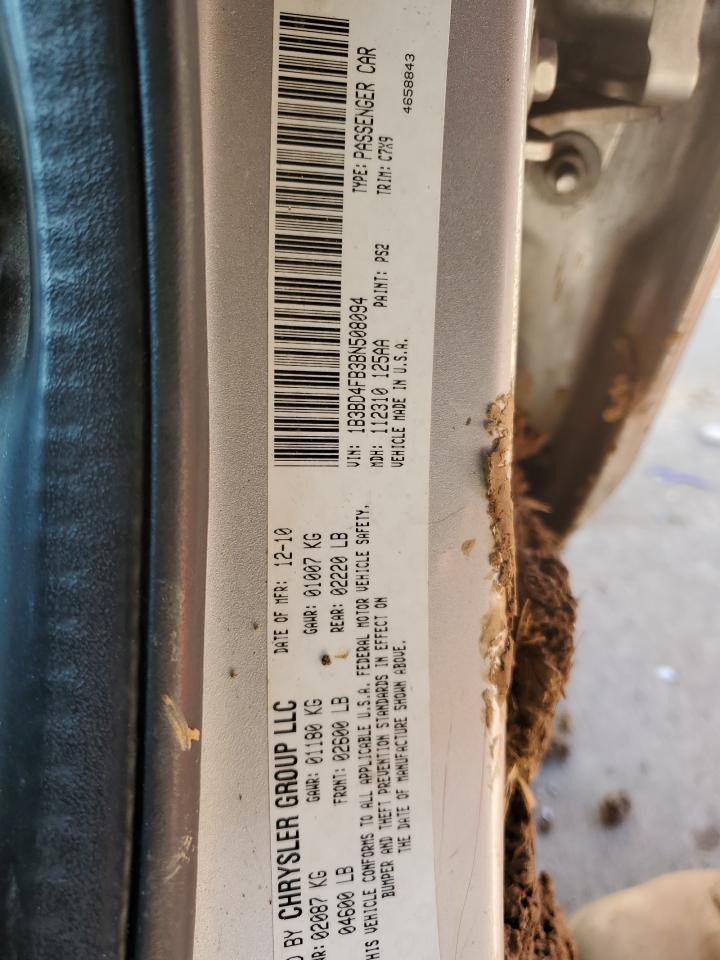 2011 Dodge Avenger VIN 1B3BD4FB3BN508094 Copart auction photo, front end / rear end damage thumbnail 14