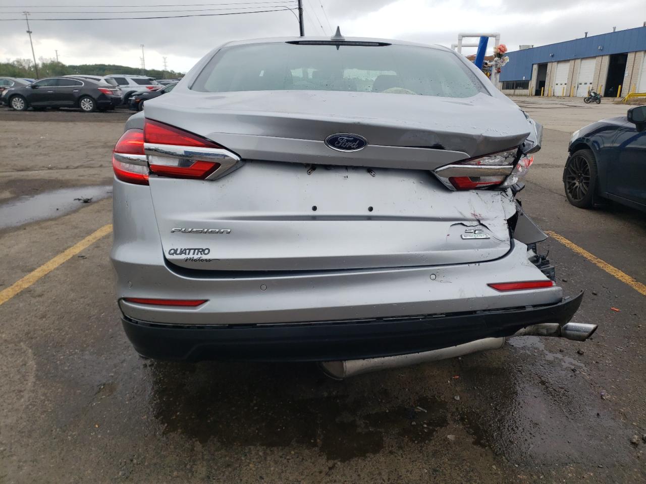 2020 Ford Fusion VIN 3FA6P0HD7LR129599 Copart auction photo, rear end damage thumbnail 6