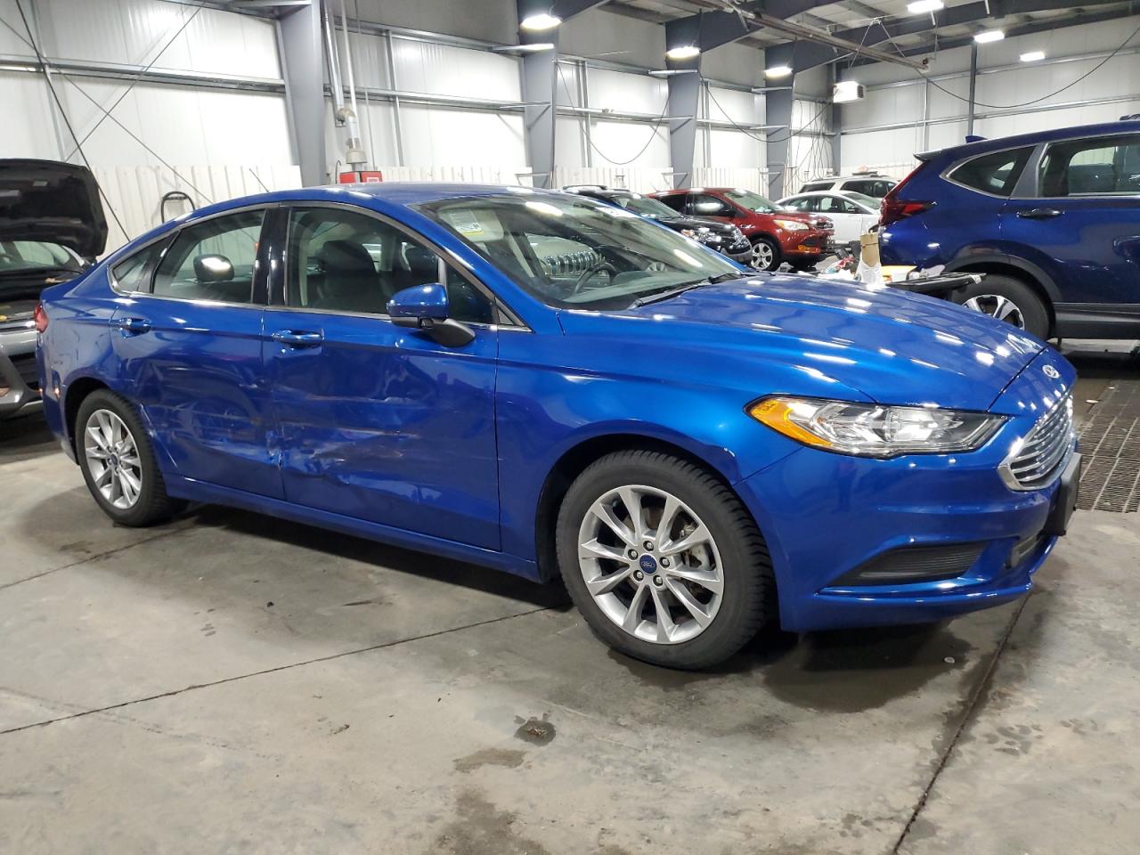 2017 Ford Fusion VIN 3FA6P0H70HR407812 Copart auction photo, side damage thumbnail 4