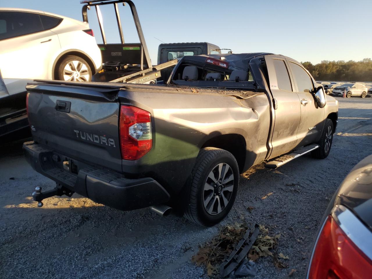 2021 Toyota Tundra VIN 5TFSY5F17MX295559 Copart auction photo, top/roof / all over damage thumbnail 3
