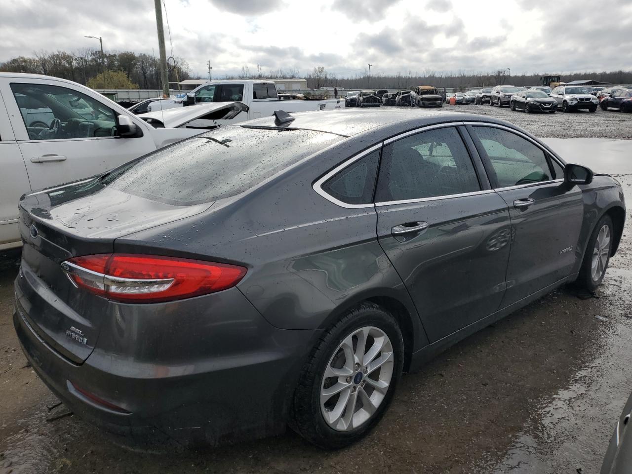 2019 Ford Fusion VIN 3FA6P0MU0KR254562 Copart auction photo, front end damage thumbnail 3
