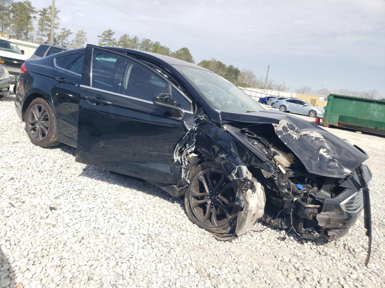 2018 Ford Fusion VIN 3FA6P0HDXJR148693 Copart auction photo, front end / side damage thumbnail 4