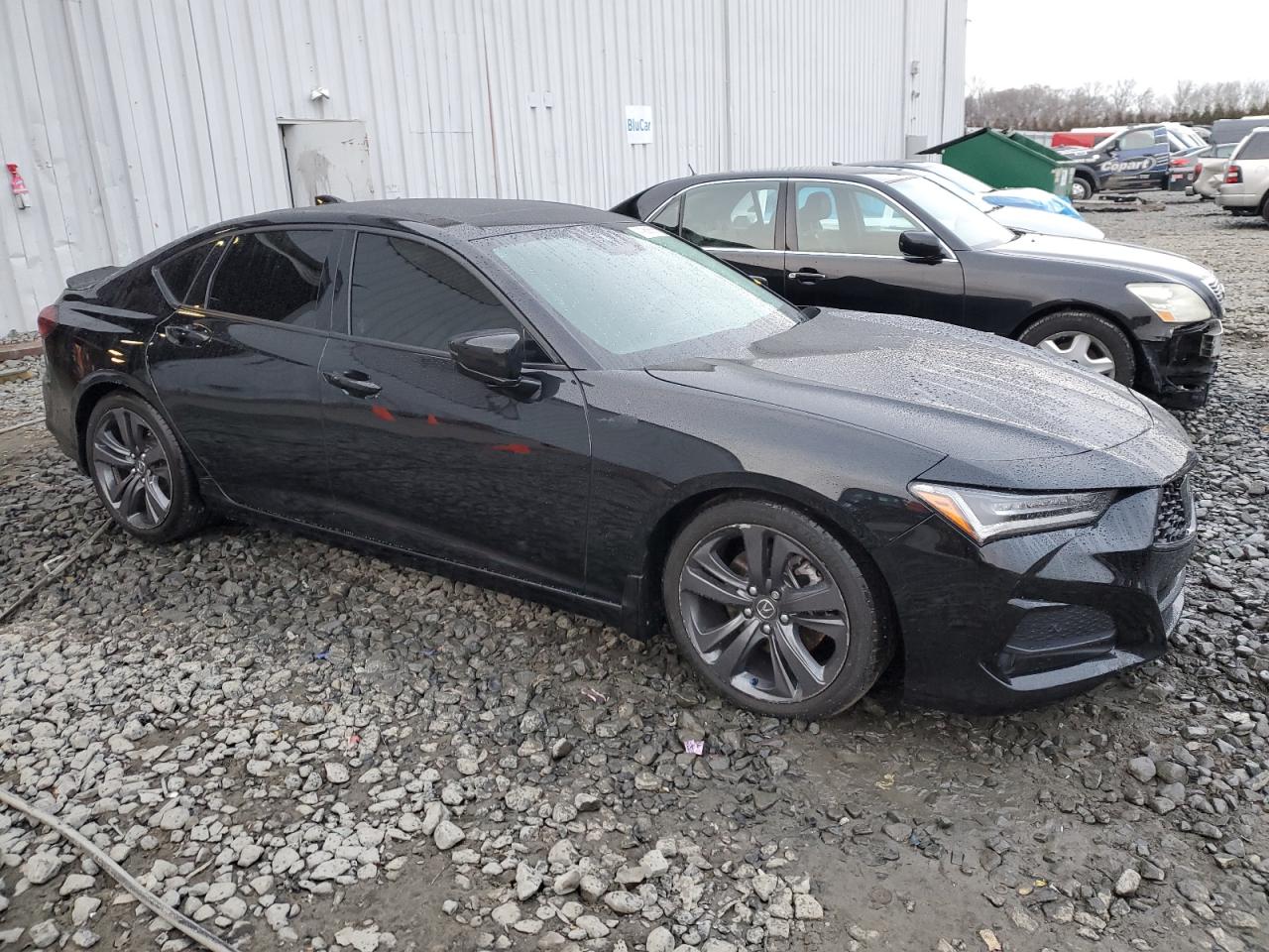 2022 Acura TLX VIN 19UUB6F50NA000763 Copart auction photo, vandalism damage thumbnail 4