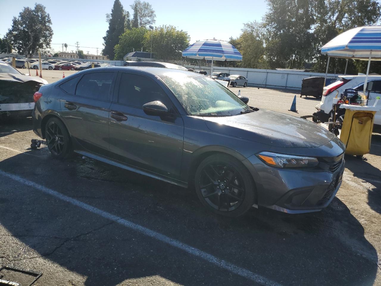 2023 Honda Civic VIN 2HGFE2F50PH501777 Copart auction photo, undercarriage / side damage thumbnail 4