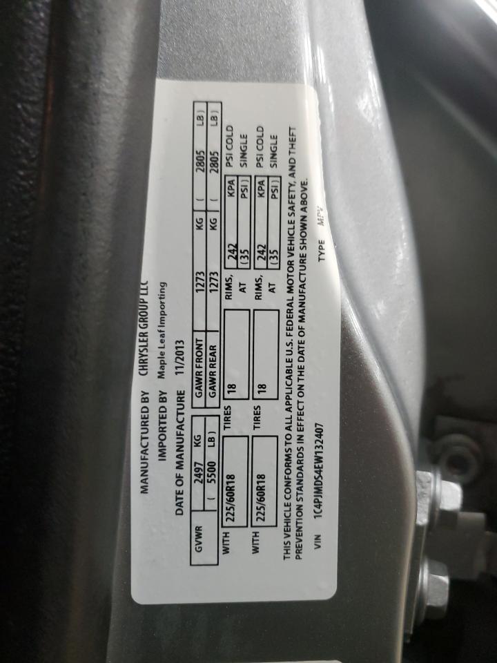 2014 Jeep Grand Cherokee VIN 1C4PJMDS4EW132407 Copart auction photo, front end / minor dent/scratches damage thumbnail 13