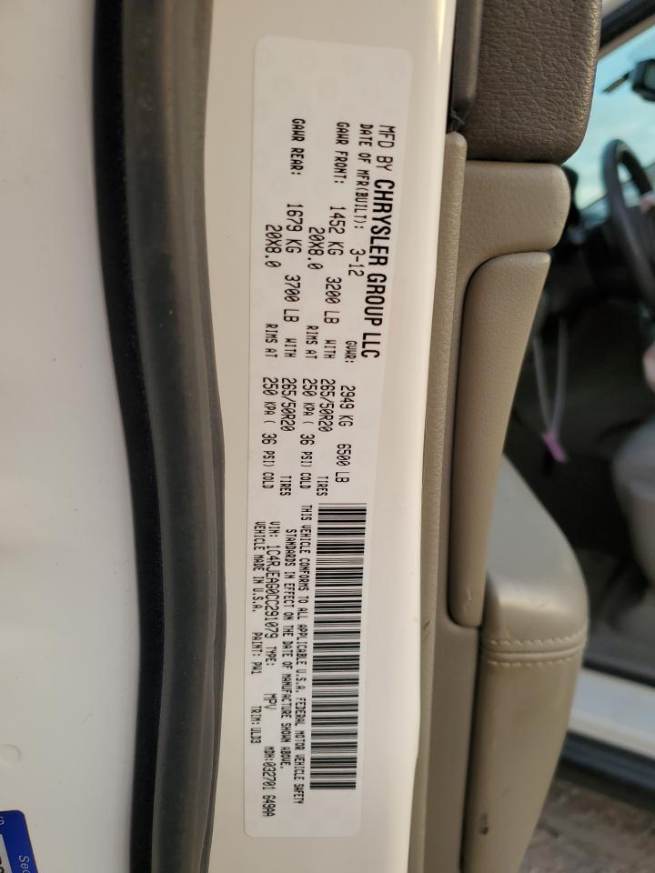 2012 Jeep Grand Cherokee VIN 1C4RJEAG0CC291079 Copart auction photo, front end damage thumbnail 15