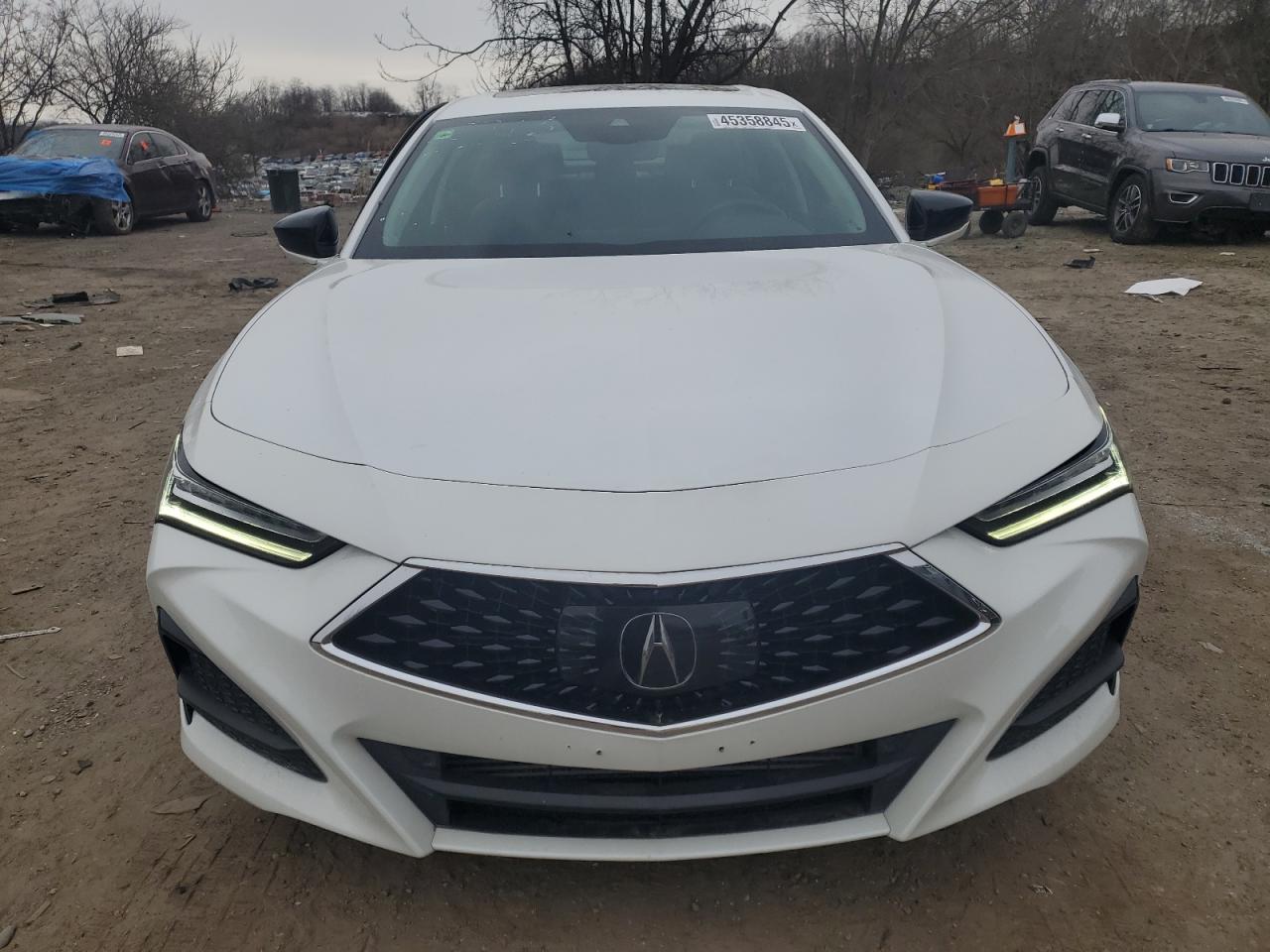 2022 Acura TLX VIN 19UUB5F44NA001657 Copart auction photo, side damage thumbnail 5