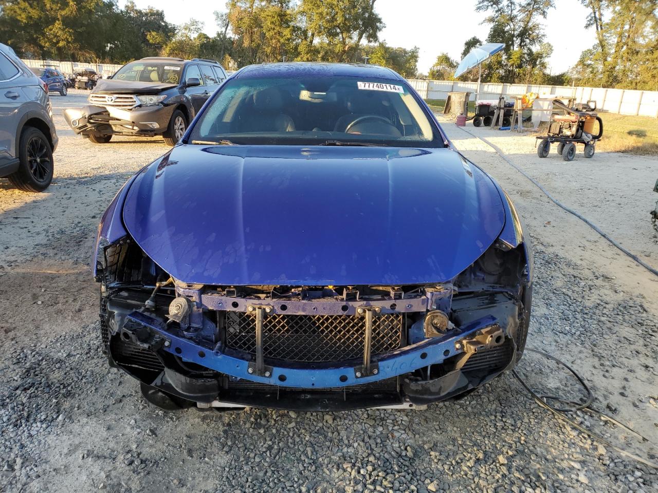 2016 Maserati Ghibli VIN ZAM57RSA1G1177135 Copart auction photo, front end / side damage thumbnail 5