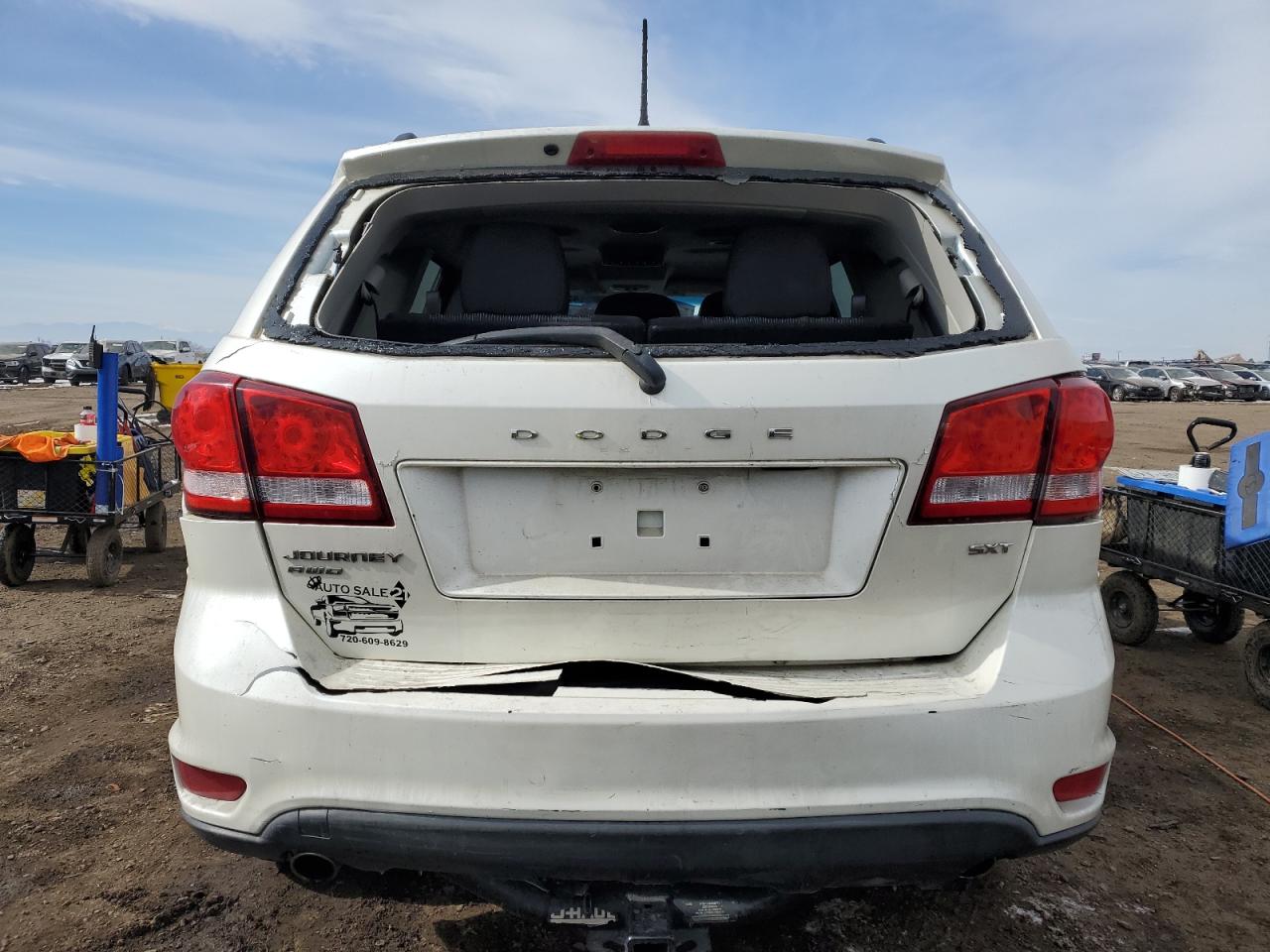 2012 Dodge Journey VIN 3C4PDDBG7CT297523 Copart auction photo, rear end damage thumbnail 6