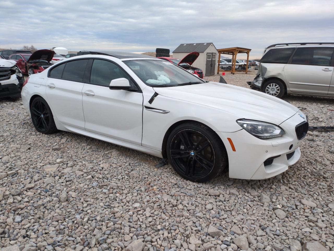 2014 BMW 6er VIN WBA6A0C53ED317038 Copart auction photo, front end damage thumbnail 4