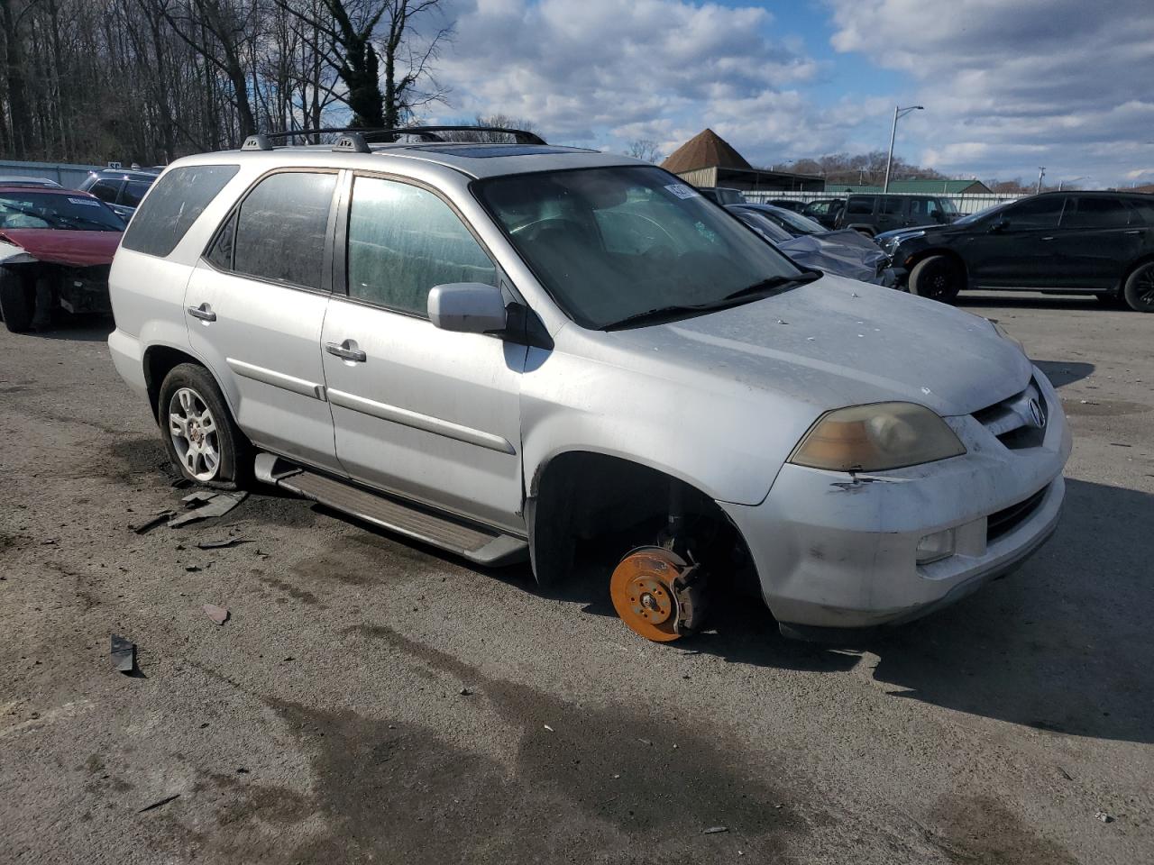 2004 Acura MDX VIN 2HNYD18894H526596 Copart auction photo, undercarriage damage thumbnail 4