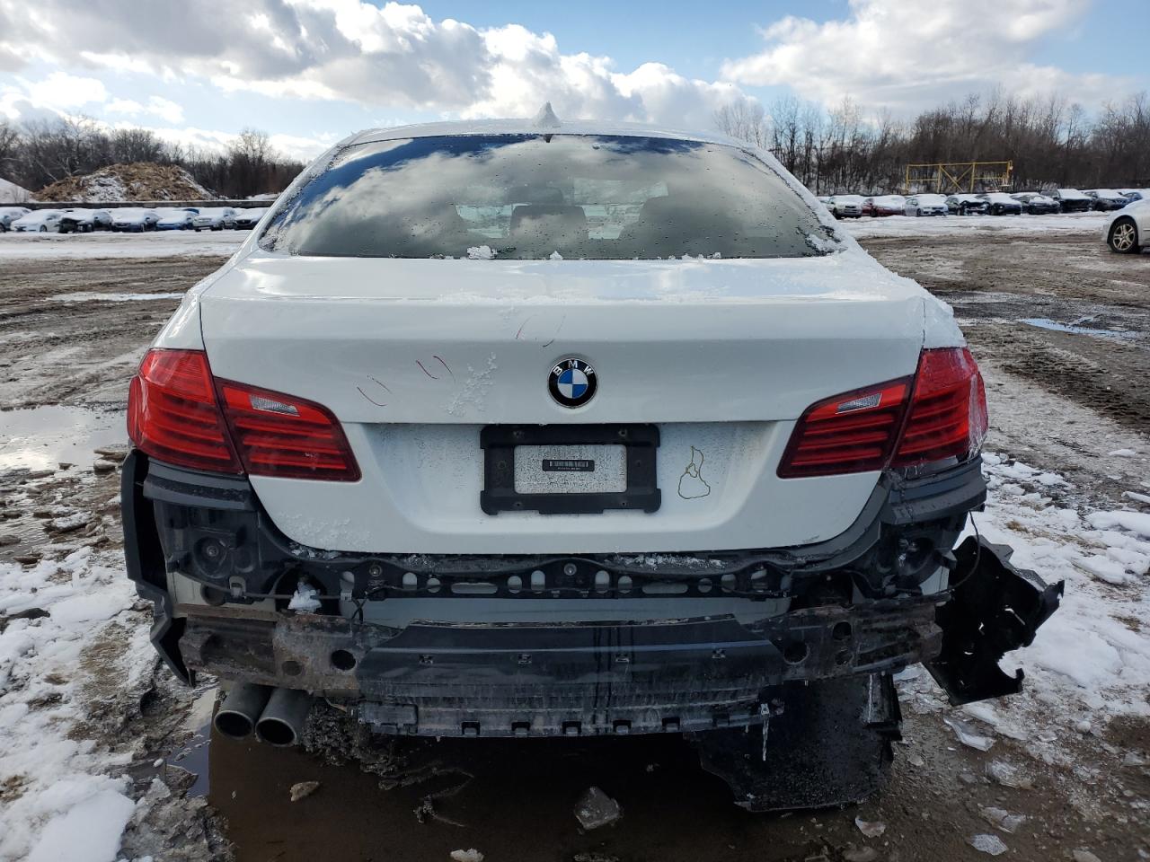2015 BMW 5er VIN WBA5A7C59FD621948 Copart auction photo, front end / rear end damage thumbnail 6