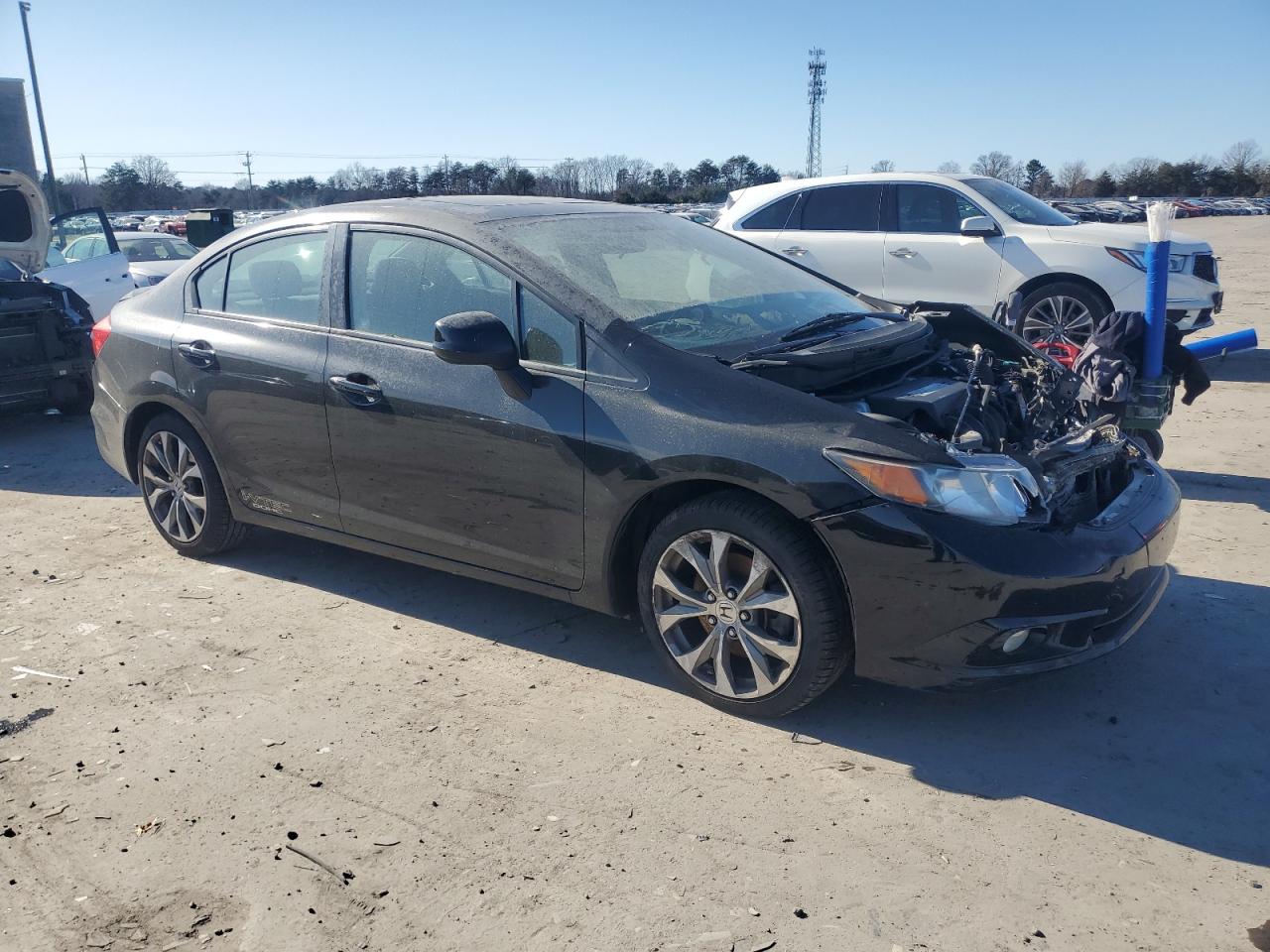 2012 Honda Civic VIN 2HGFB6E59CH702153 Copart auction photo, front end / minor dent/scratches damage thumbnail 4