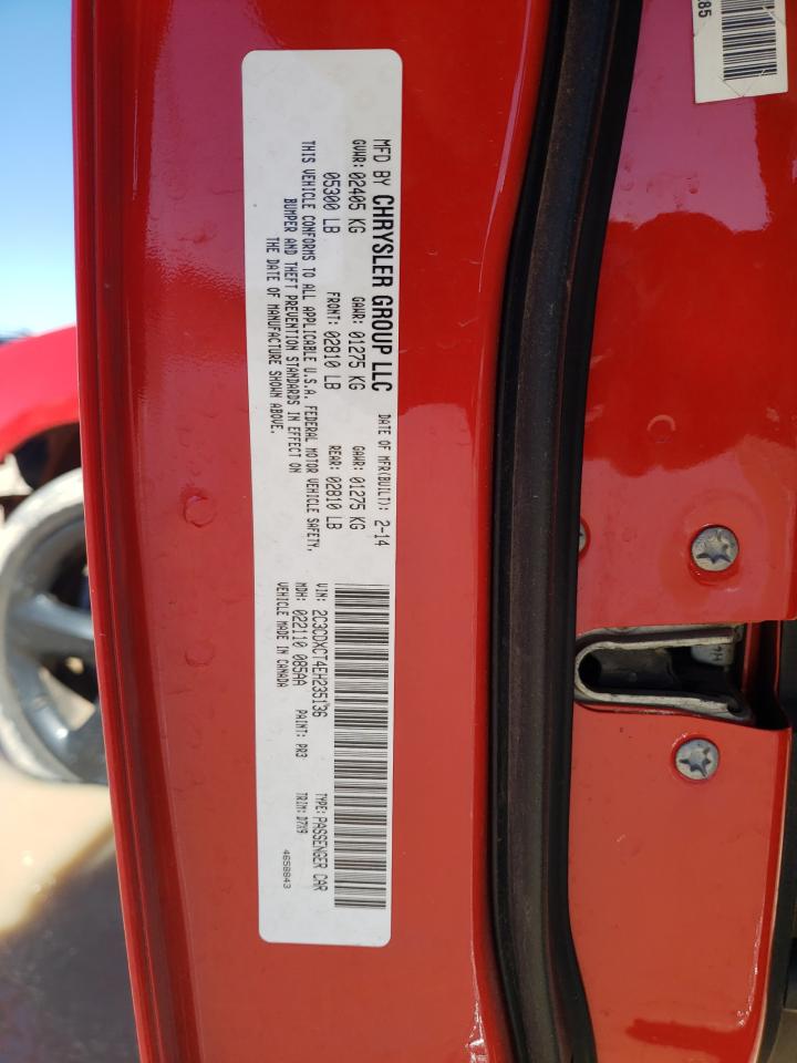 2014 Dodge Charger VIN 2C3CDXCT4EH235136 Copart auction photo, front end damage thumbnail 13