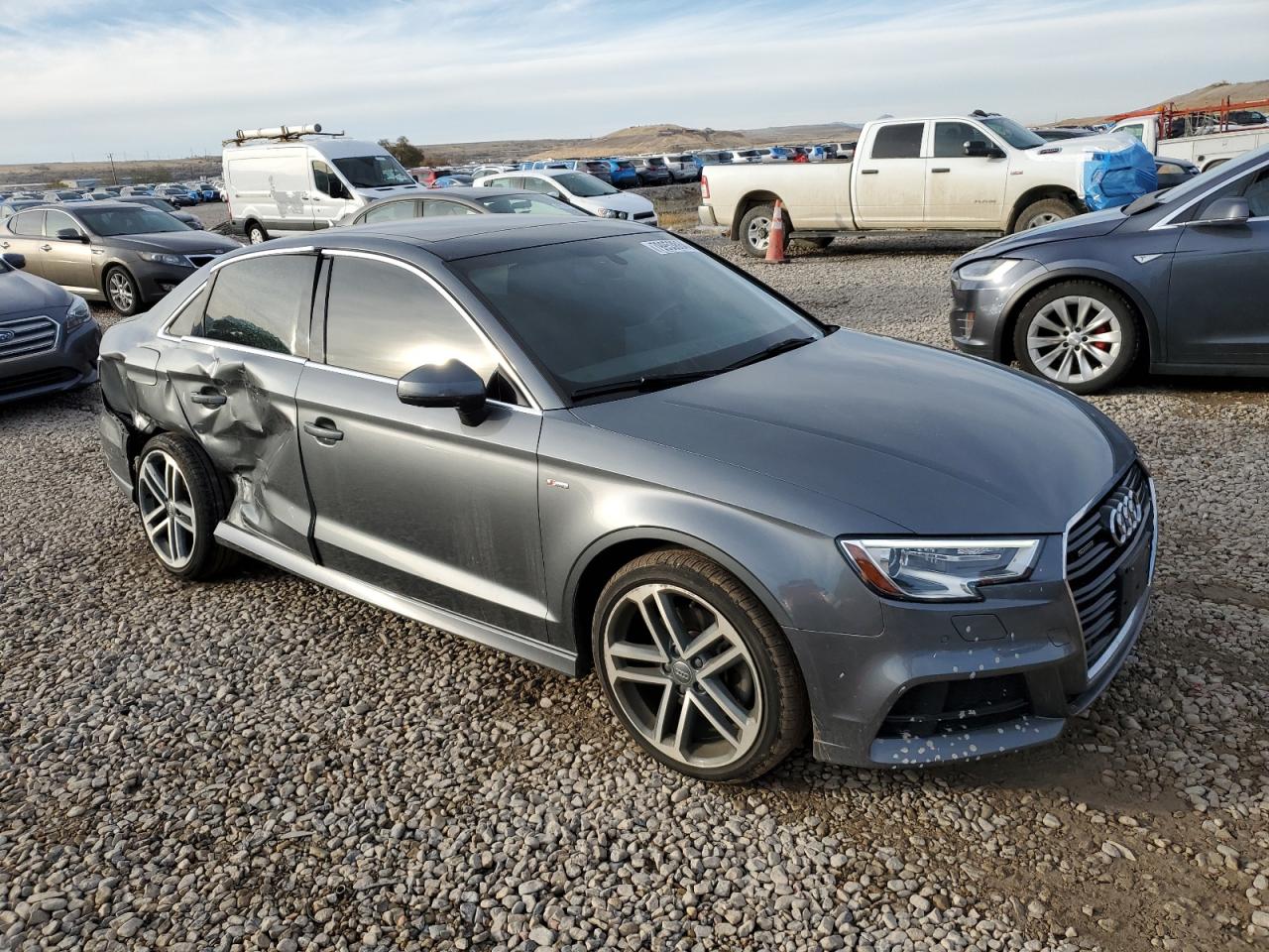 2018 Audi A3 VIN WAUJ8GFF0J1079616 Copart auction photo, side damage thumbnail 4