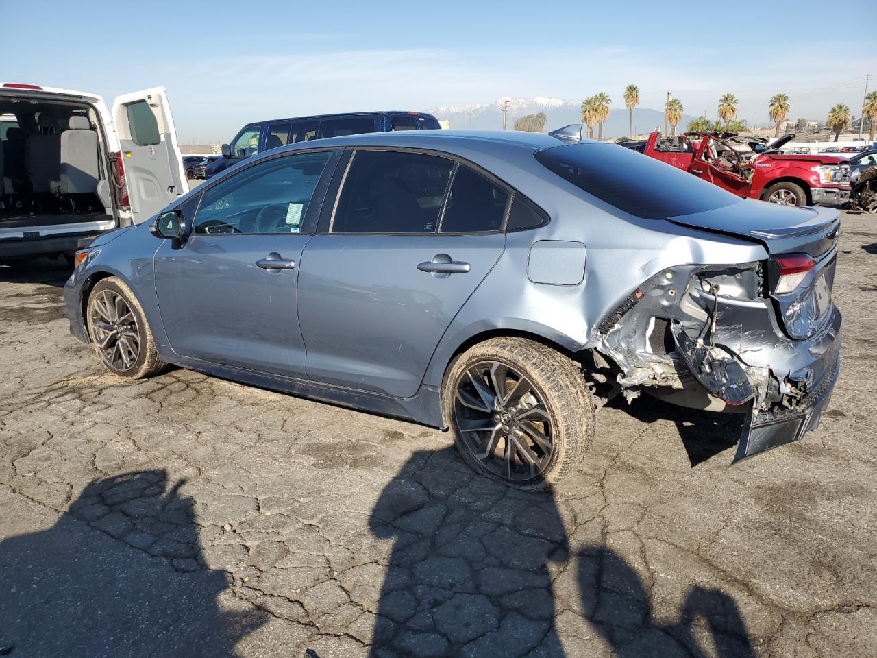 2020 Toyota Corolla VIN 5YFS4RCE2LP032967 Copart auction photo, rear end / undercarriage damage thumbnail 2