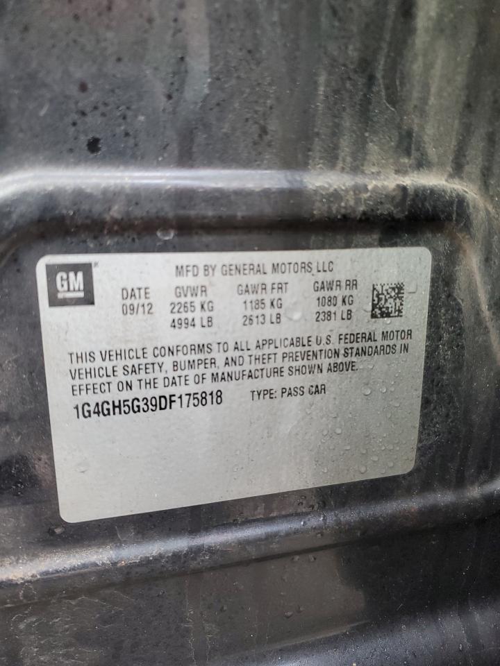 2013 Buick LaCrosse VIN 1G4GH5G39DF175818 Copart auction photo, front end damage thumbnail 12