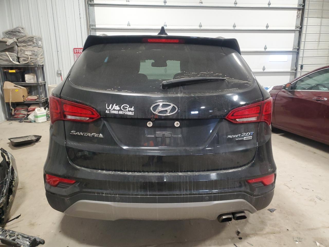 2018 Hyundai Santa Fe VIN 5XYZWDLA7JG534786 Copart auction photo, front end damage thumbnail 6