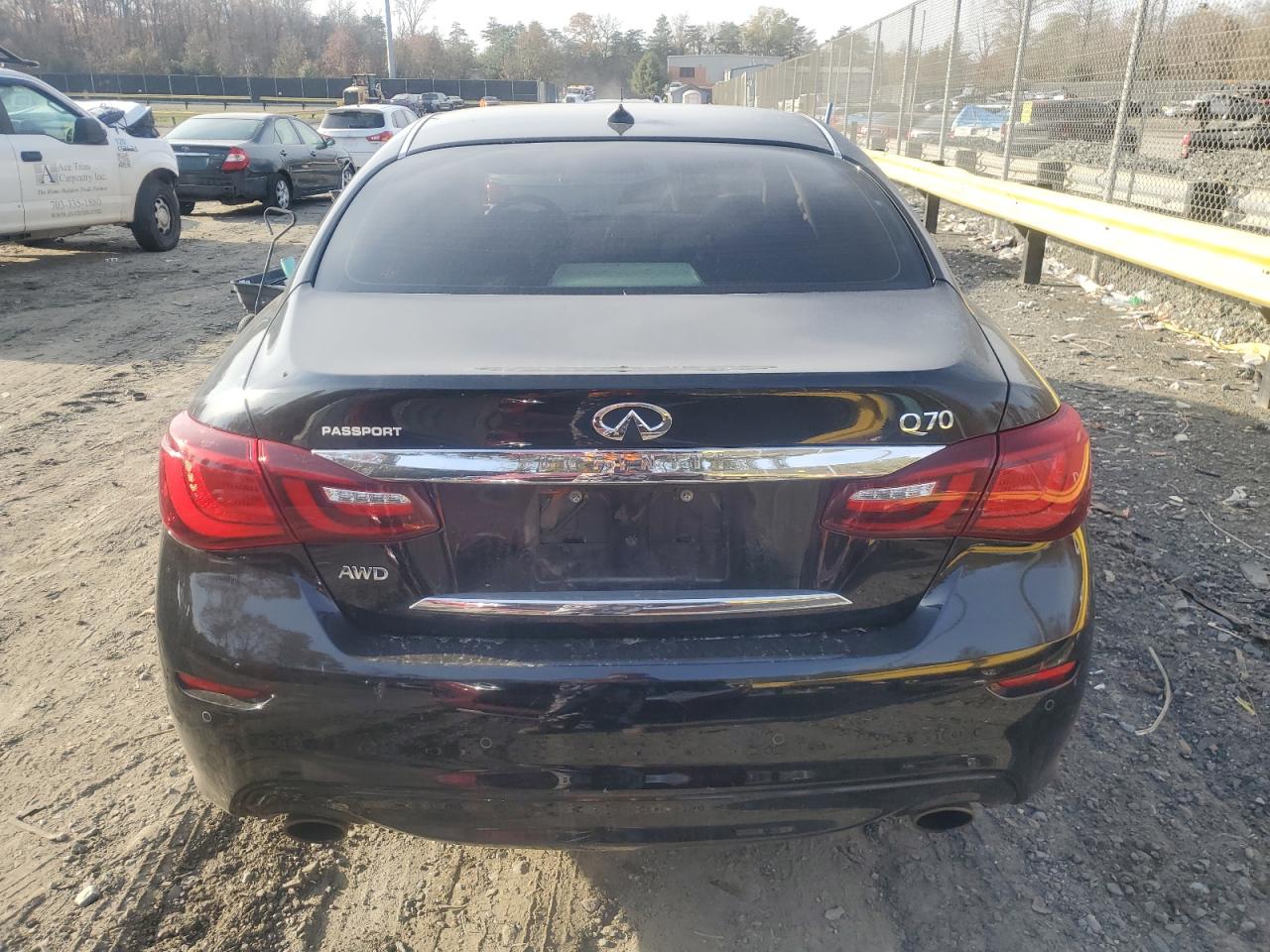 2016 Infiniti Q70 VIN JN1BY1AR0GM270789 Copart auction photo, top/roof damage thumbnail 6