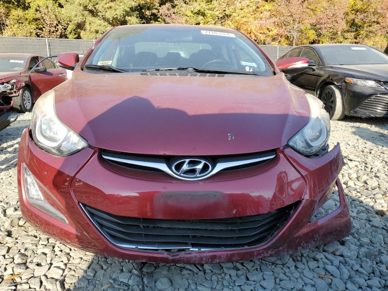 2016 Hyundai Elantra VIN 5NPDH4AEXGH733729 Copart auction photo, front end / undercarriage damage thumbnail 5