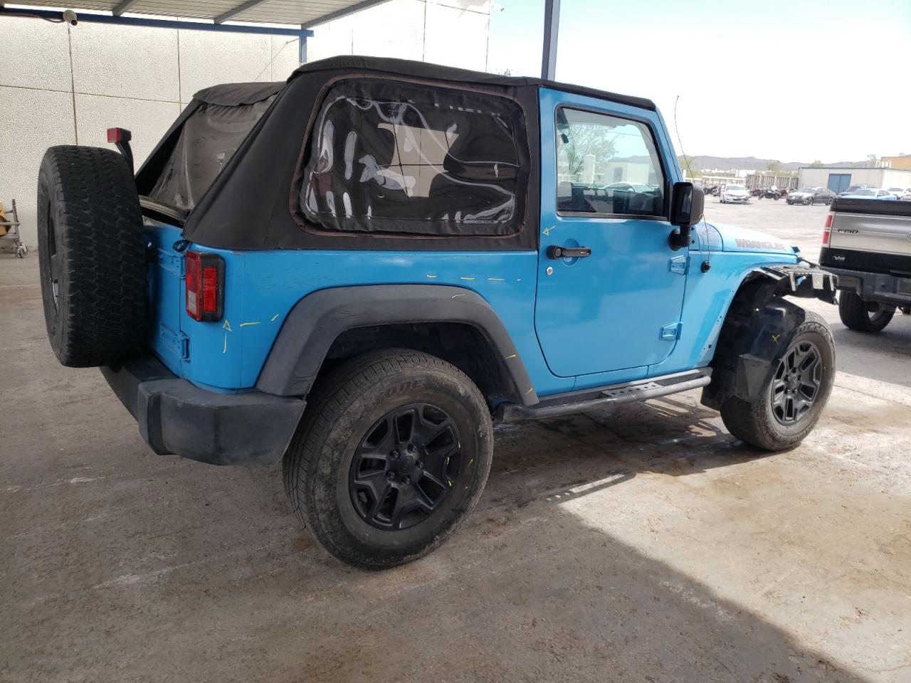 2014 Jeep Wrangler VIN 1C4AJWAG6EL274082 Copart auction photo, front end damage thumbnail 3