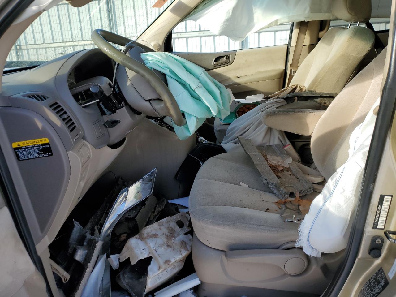 2009 KIA Sedona VIN KNDMB233596278545 Copart auction photo, all over / undercarriage damage thumbnail 7