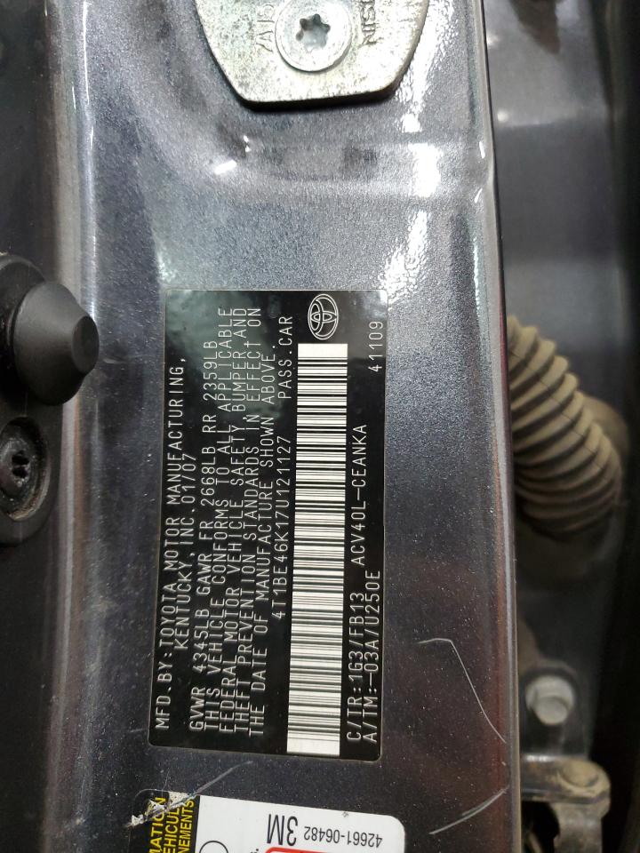 2007 Toyota Camry VIN 4T1BE46K17U121127 Copart auction photo, front end damage thumbnail 14