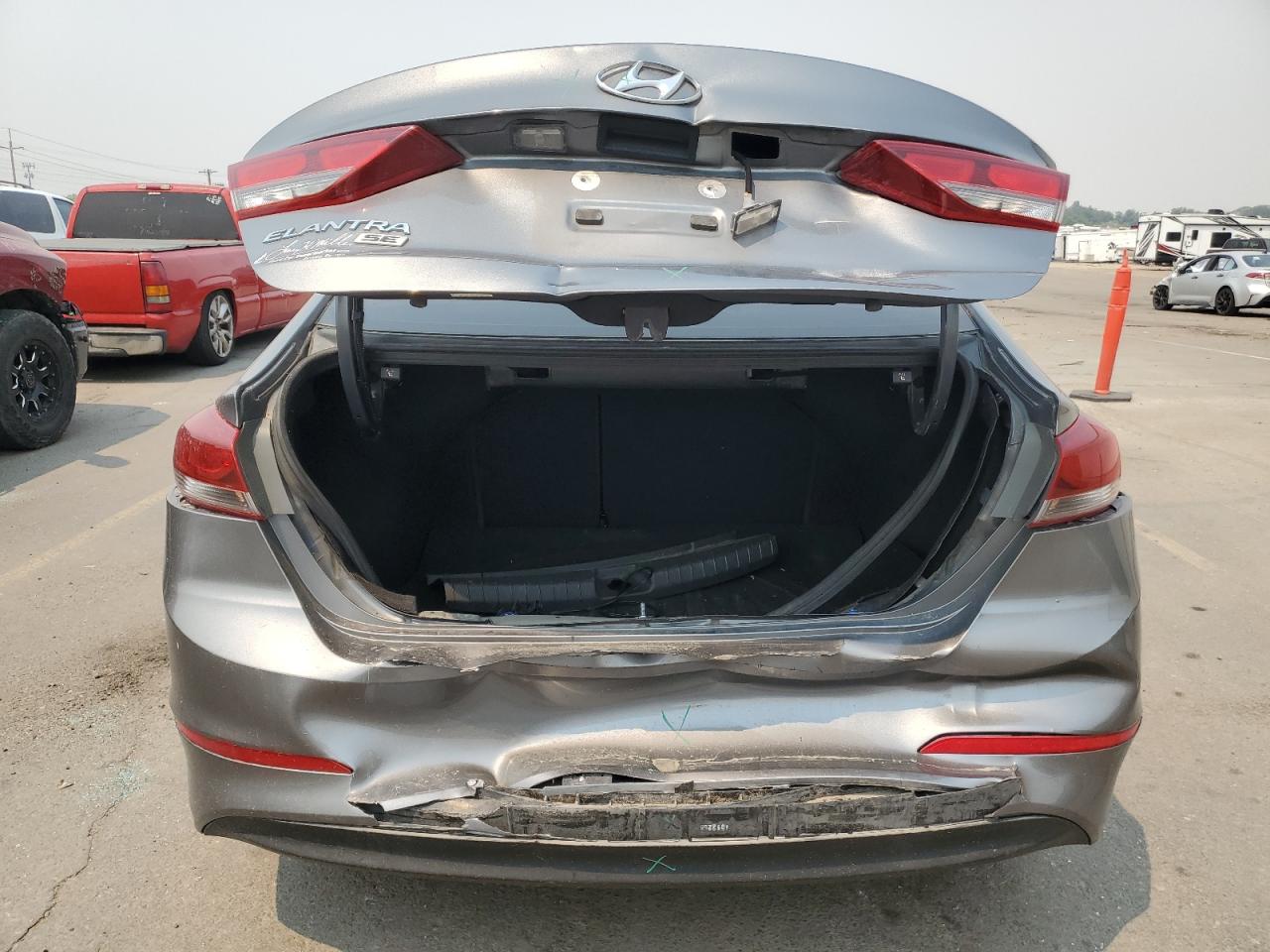 2017 Hyundai Elantra VIN KMHD74LF6HU086015 Copart auction photo, rear end damage thumbnail 6