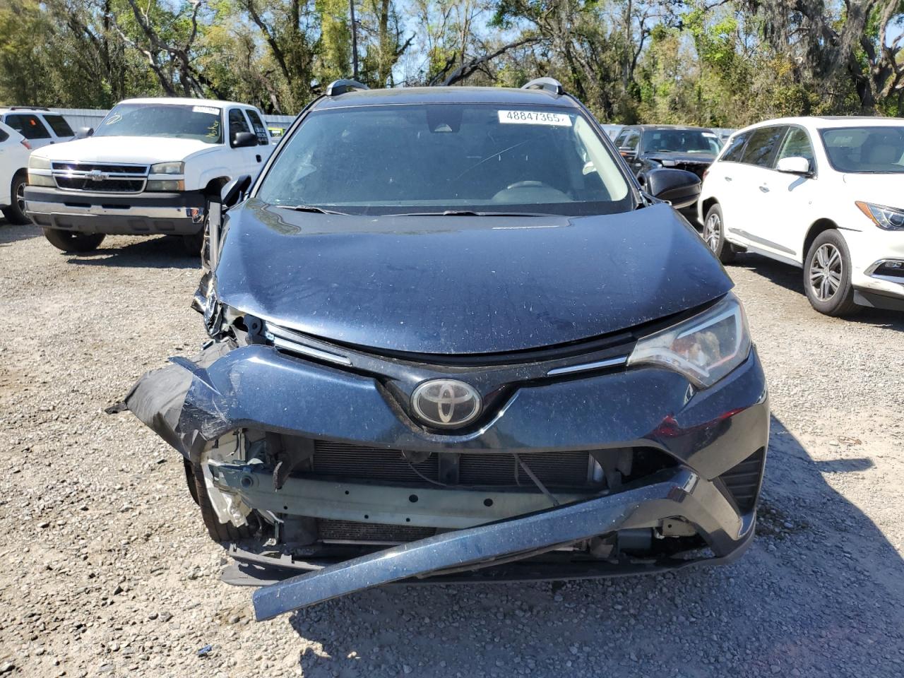 2018 Toyota RAV 4 VIN JTMZFREV7JJ747671 Copart auction photo, front end / side damage thumbnail 5