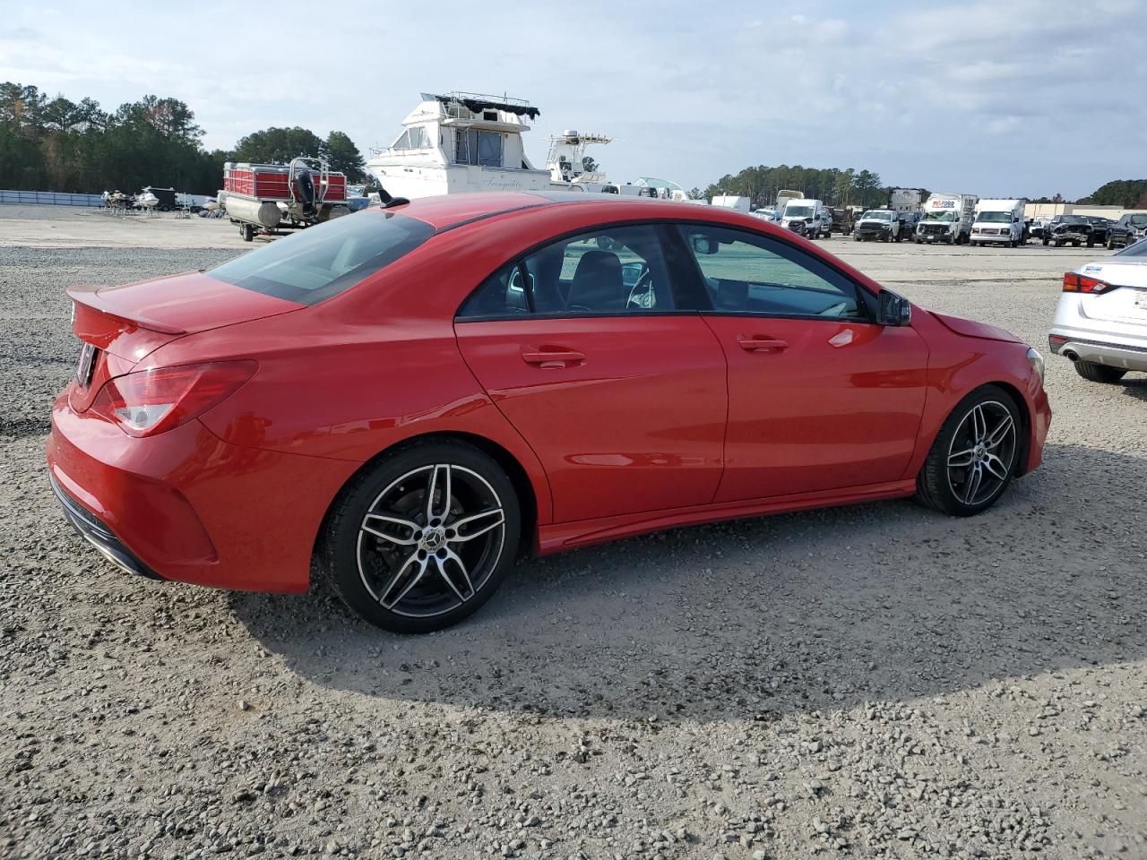 2018 Mercedes-Benz CLA-klasse VIN WDDSJ4EB9JN576316 Copart auction photo, front end / side damage thumbnail 3