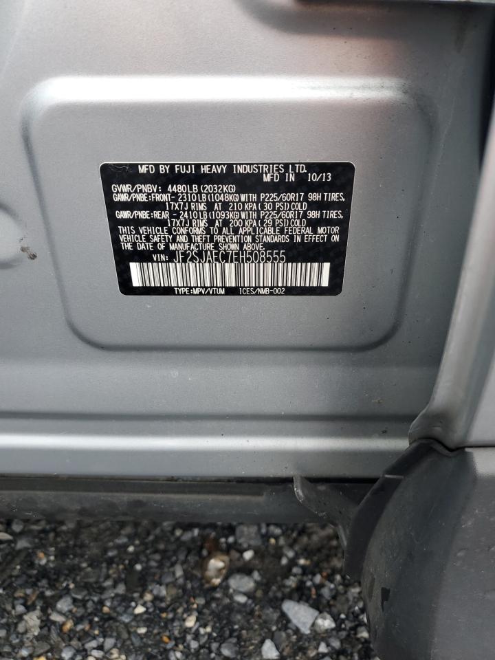 2014 Subaru Forester VIN JF2SJAEC7EH508555 Copart auction photo, front end damage thumbnail 13