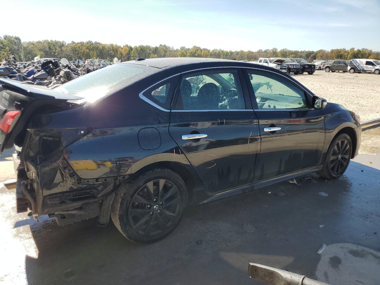 2018 Nissan Sentra VIN 3N1AB7AP4JY292748 Copart auction photo, rear end / side damage thumbnail 3