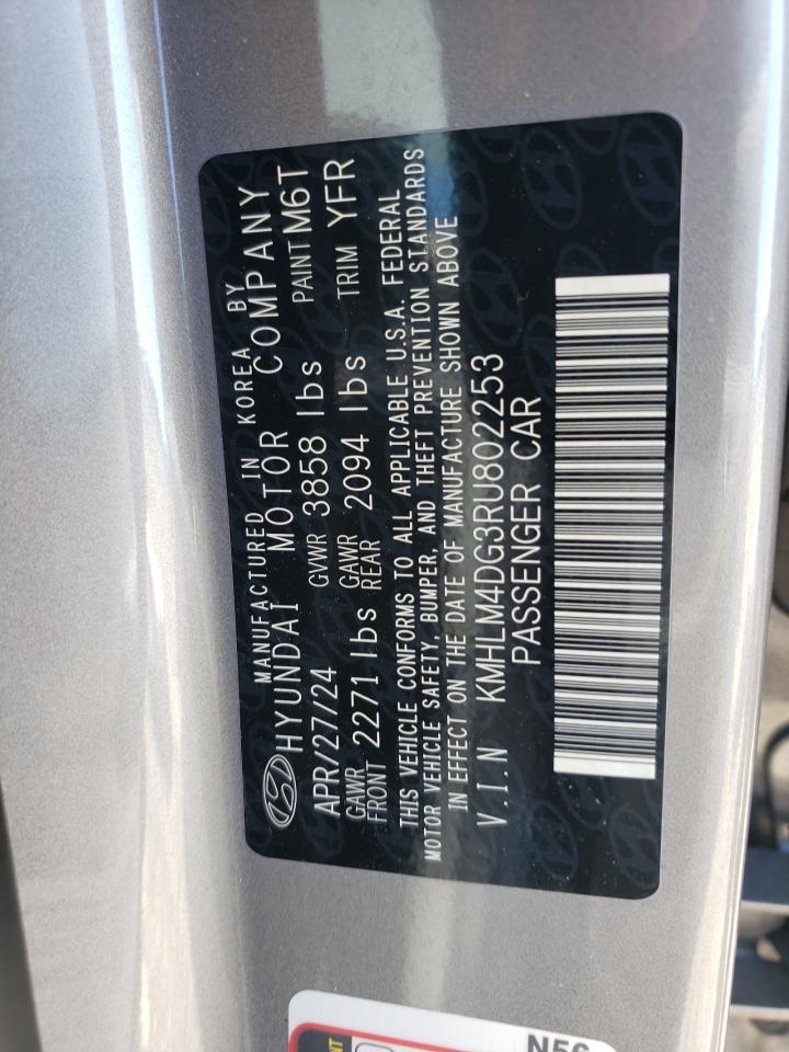 2024 Hyundai Elantra VIN KMHLM4DG3RU802253 Copart auction photo, front end damage thumbnail 14