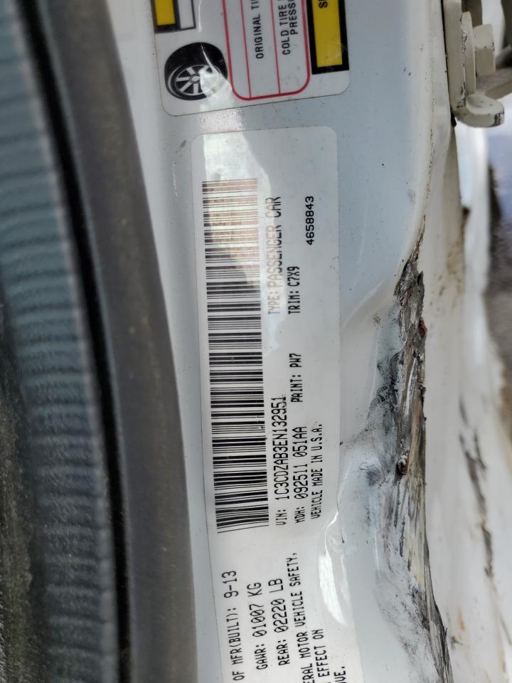 2014 Dodge Avenger VIN 1C3CDZAB3EN132951 Copart auction photo, all over damage thumbnail 12