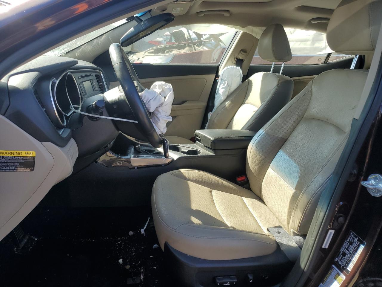 2015 KIA Optima VIN 5XXGN4A70FG436986 Copart auction photo, front end / side damage thumbnail 7